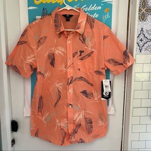 Volcom Warbler Mens Woven Button down, size M, NWT